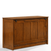 Orion Cherry Full Murphy Cabinet Bed - Angled front view closed