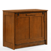 Orion Cherry Twin Murphy Cabinet Bed - Angled front view closed