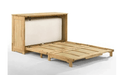 Orion Natural Full Murphy Cabinet Bed - Opened and fully extended 