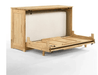 Orion Natural Twin Murphy Cabinet Bed - Opened showing mattress folded up in cabinet