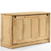 Orion Natural Full Murphy Cabinet Bed - Angled front view closed