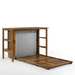 Siesta Black Walnut Twin Desk Murphy Cabinet & Chair - Opened and bottom extended with mattress folded up in desk
