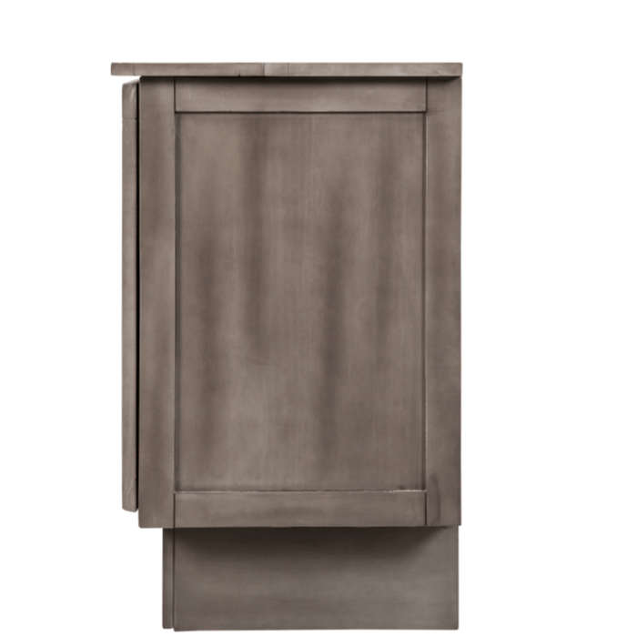 Brussels Queen Murphy Cabinet Bed Charcoal - Side view closed