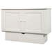Cottage Queen Murphy Cabinet Bed White - Front view closed