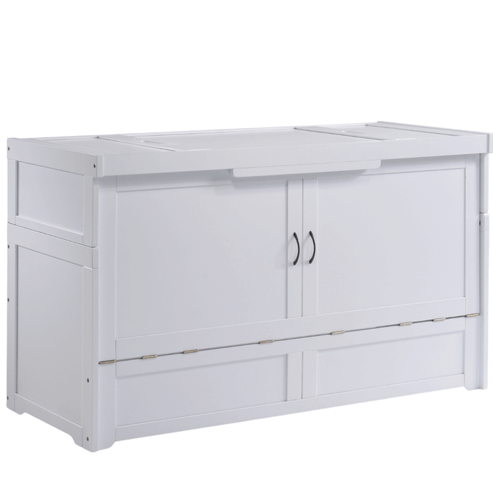 Cube 2 Queen Murphy Cabinet Bed White