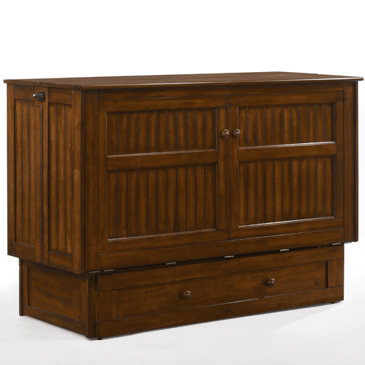 Daisy Queen Murphy Cabinet Bed Black Walnut - Angled front view closed