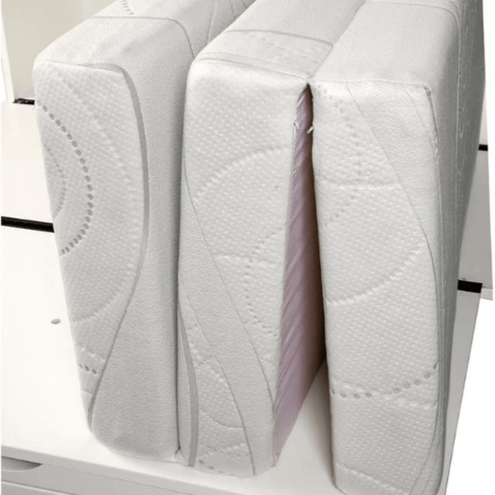 Brussels Queen Murphy Cabinet Bed White - Mattress folded