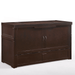 Cube Queen Murphy Cabinet Bed Chocolate - Angled front view closed